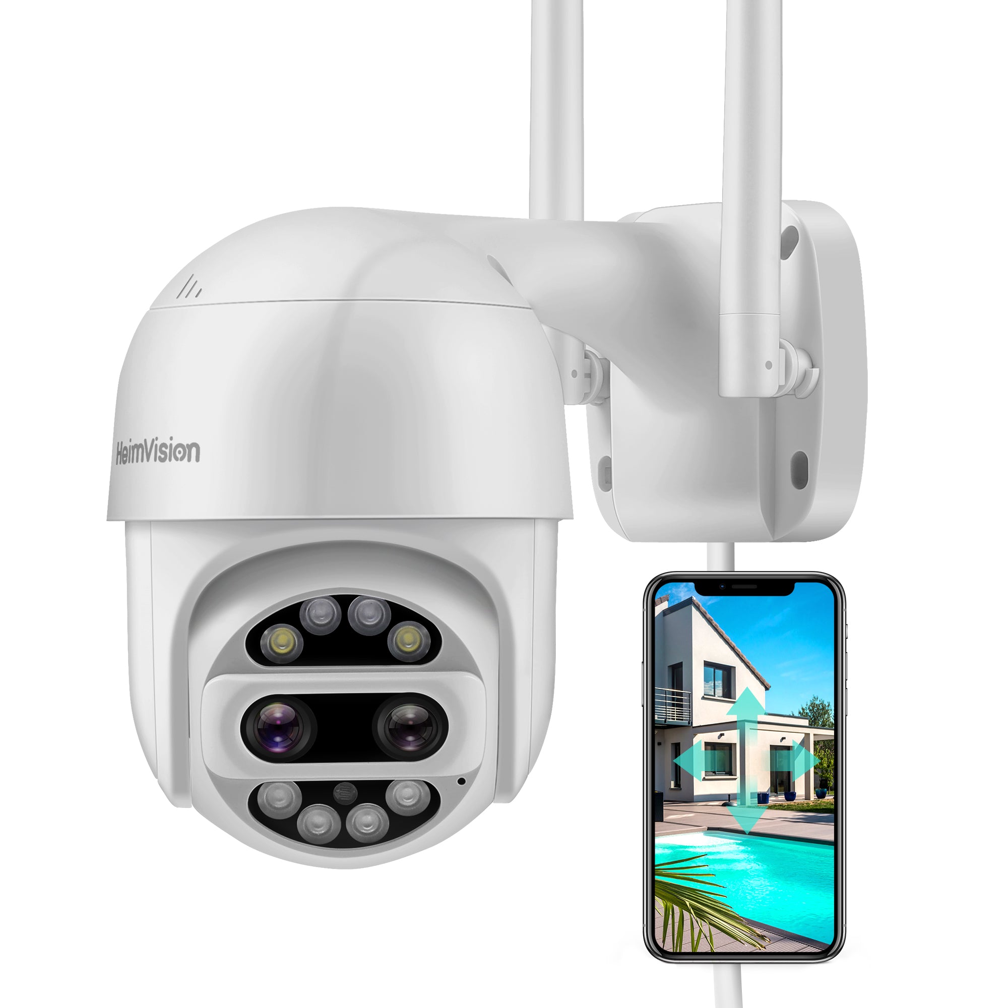 security protection camera surveillance exterieur sanBESDER-Caméra de surveillance  extérieure PTZ IP WiFi 4K 8MP/ICN2, dispositif de sécurité domestique sans  fil, avec n'aime x8 et poignées humaines, pour les touristes